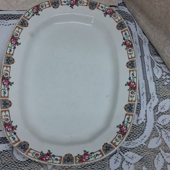 Edwin M. Knowles Vintage China Platter And Bowl Set. - Picture 6 of 11